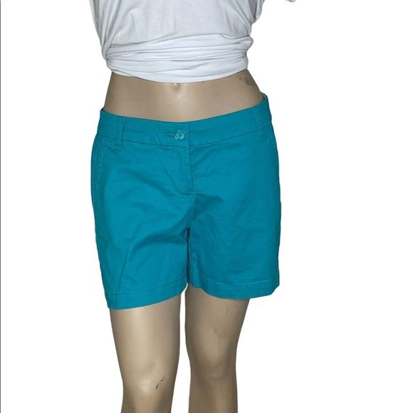 Crown & Ivy sz 2 teal shorts - Picture 2 of 16